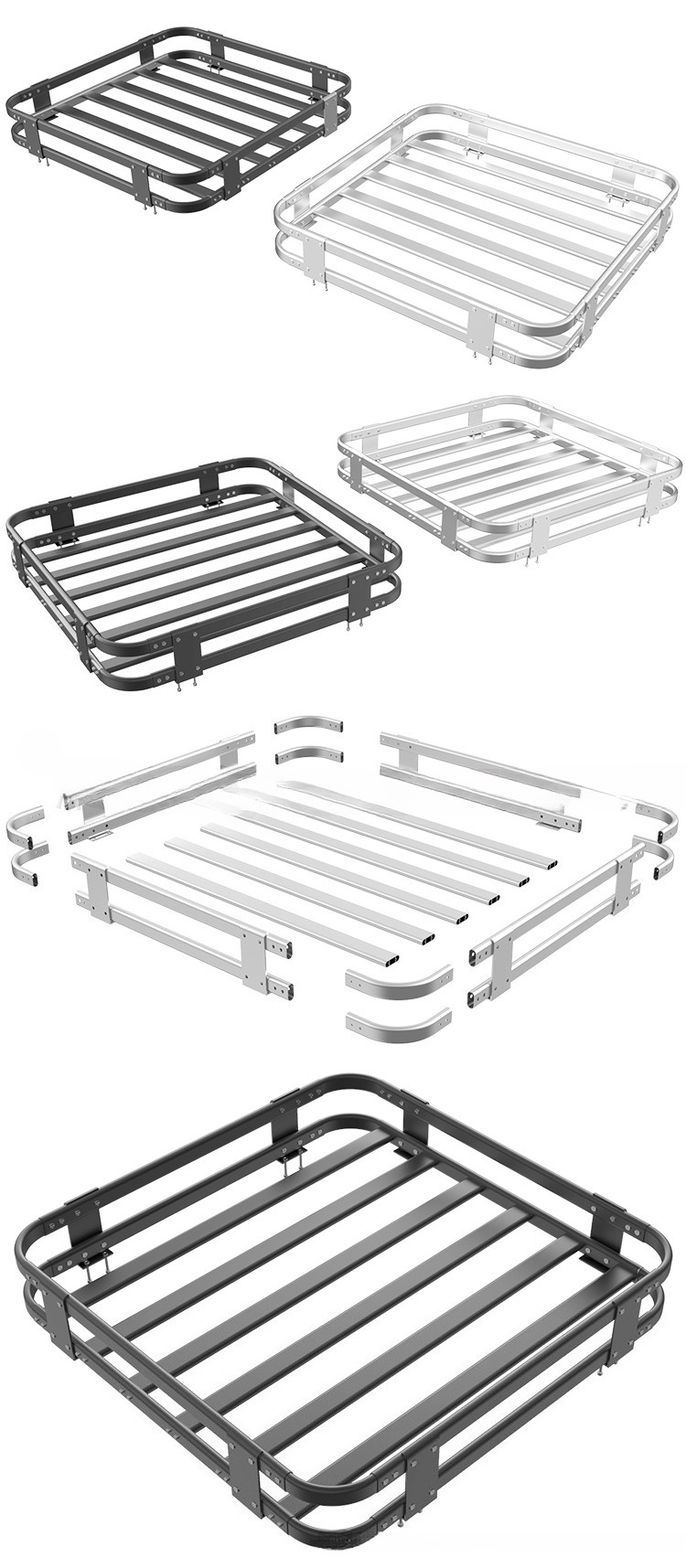 Camper Trailer Roof Rack - Heavy Duty Aluminum Roof Rack for