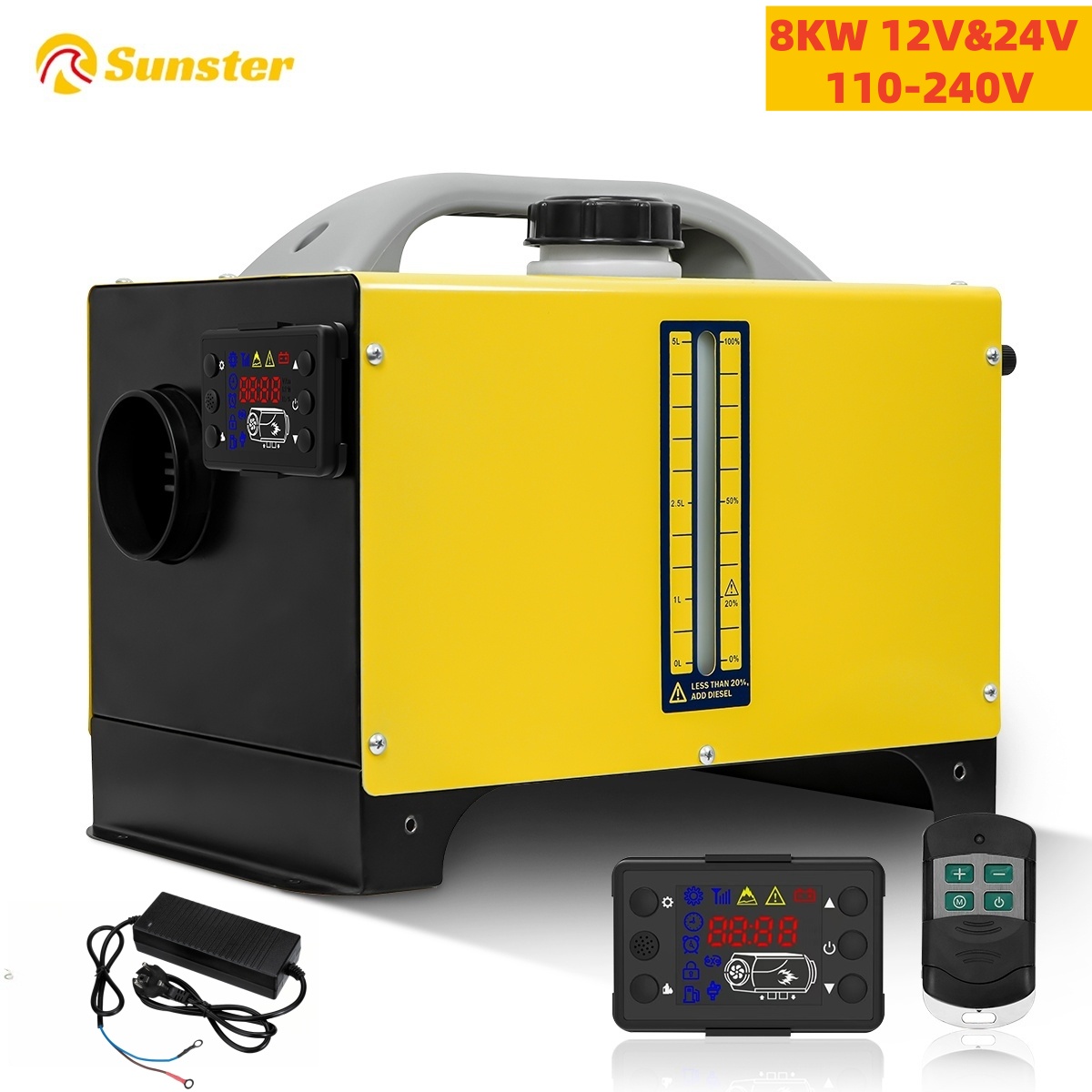 Rv Diesel Heater 12V - 8KW 12V 24V 110-240V Portable Diesel