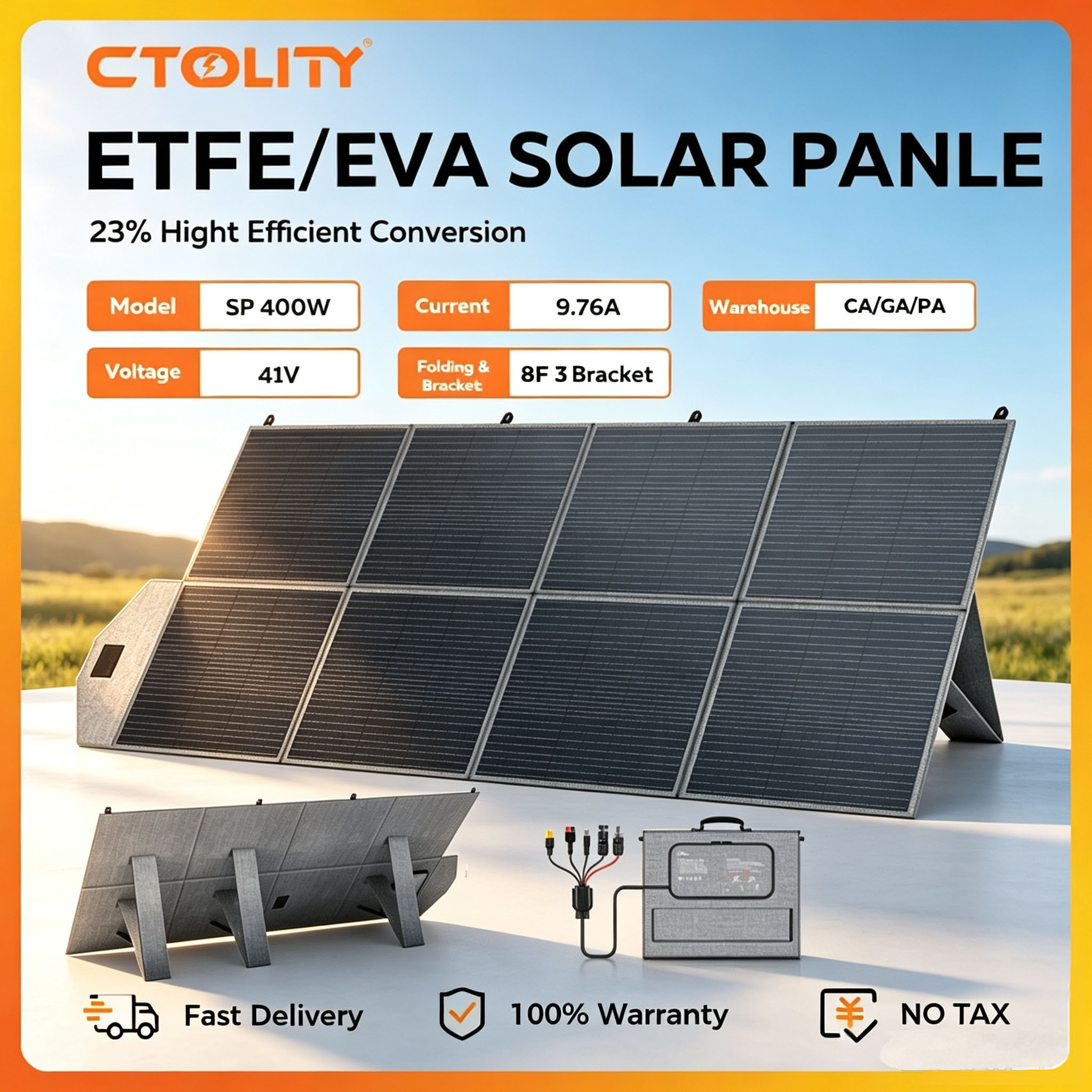 Rv Solar Panel Kit 400W - CTOLITY 400W Solar Panel Portable Solar