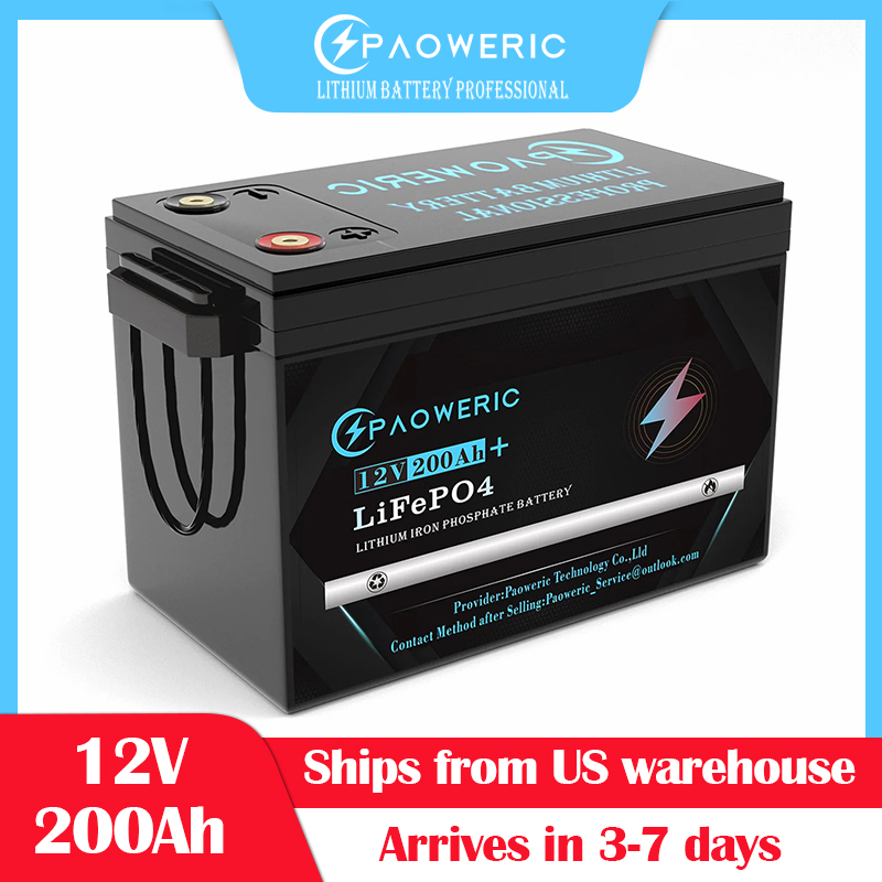 Rv Lithium Battery 200Ah - 12V 200Ah LiFePO4 Battery, Rechargeable Lithium