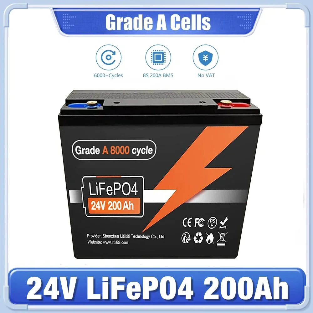 Rv Lithium Battery 200Ah - 24V LiFePO4 Lithium Battery 200Ah Built-in