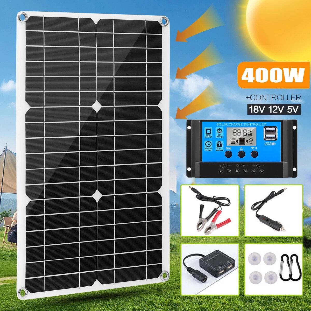 400W Semi-Flexible Solar Panel - Rv Solar Panel Kit 400W ulasan dan harga