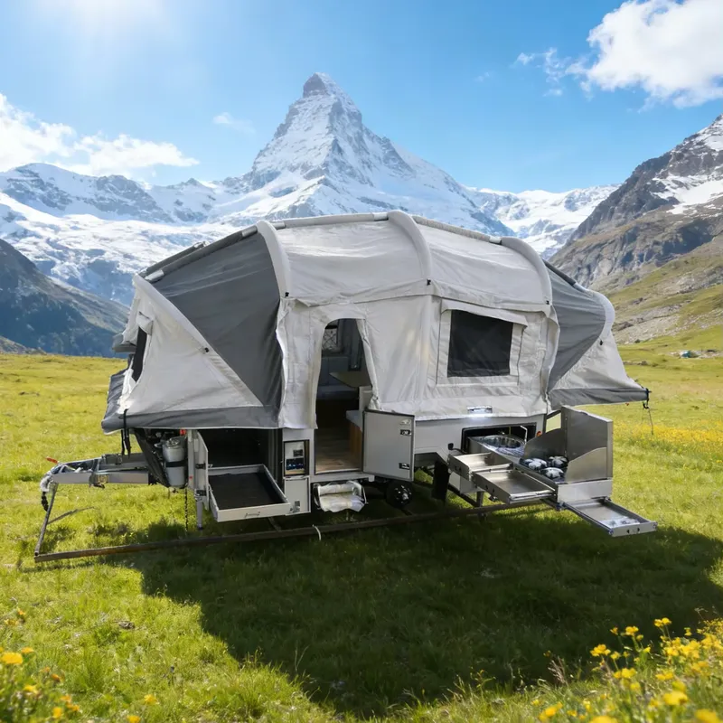 Folding Inflatable Camper Canv - Off Road Camper Trailer Tent ulasan dan harga