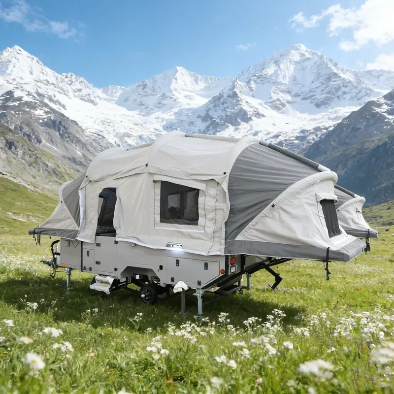 Folding Inflatable Camper Canv - Off Road Camper Trailer Tent ulasan dan harga
