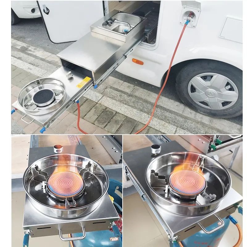 304 Stainless Steel Rv Mobile  - Camper Trailer Kitchen Slide ulasan dan harga