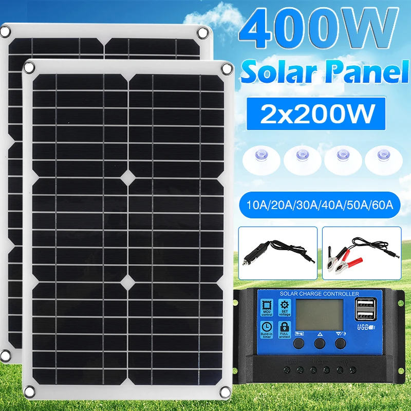 200W 400W 18V Solar Panel Kit  - Rv Solar Panel Kit 400W ulasan dan harga