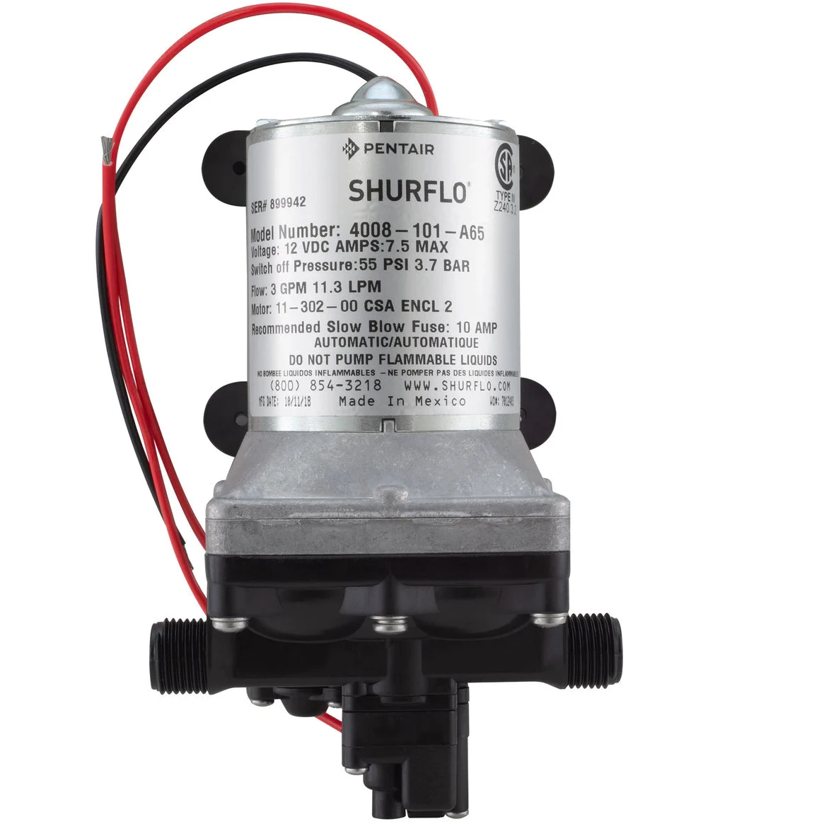 Shurflo By-Pass Pump 4008-101- - Rv Water Pump 12V 55Psi ulasan dan harga