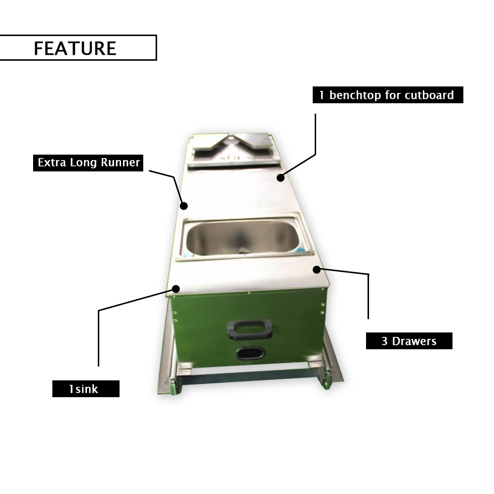 Stainless Steel Slide-Out Kitc - Camper Trailer Kitchen Slide ulasan dan harga